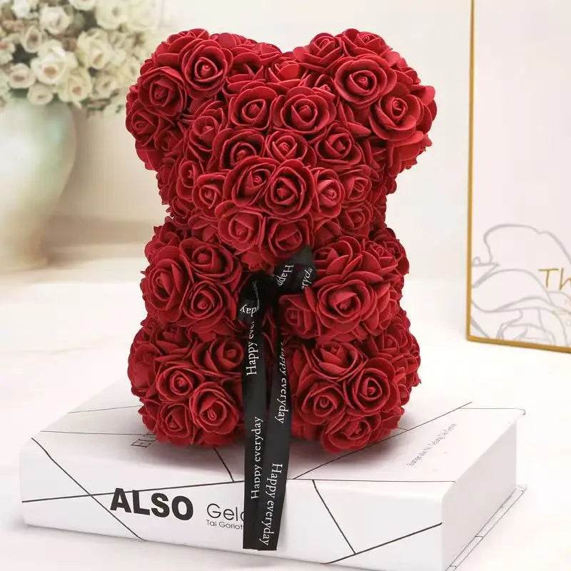 Artificial Teddy Rose Bear