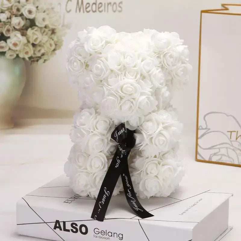 Artificial Teddy Rose Bear
